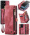 For Samsung Galaxy S21 Ultra 5G CaseMe Detachable Multifunctional Horizontal Flip Leather Case, with Card Slot & Holder & Zipper Wallet & Photo Frame(Red) For Samsung Galaxy S21 Ultra 5G CaseMe Detachable Multifunctional Horizontal Flip Leather Case, with Card Slot & Holder & Zipper Wallet & Photo Frame(Red)