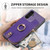 For Samsung Galaxy S24 Ultra 5G Cross Leather Ring Vertical Zipper Wallet Back Phone Case(Purple)