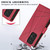For Samsung Galaxy A53 5G PU Genuine Leather Texture Embossed Line Phone Case(Red)