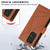 For Samsung Galaxy A53 5G PU Genuine Leather Texture Embossed Line Phone Case(Brown)