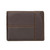 Men Retro Portable Wallet Short Cowhide Leather Wallet(Coffee)