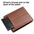 Men Retro Portable Wallet Short Cowhide Leather Wallet(Coffee)
