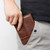 Men Retro Portable Wallet Short Cowhide Leather Wallet(Coffee)