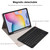 For Samsung Galaxy Tab A9 Square Cap Bluetooth Keyboard Leather Case with Pen Slot(Pink)