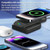 B-23 3 in 1 Foldable Magnetic Wireless Charger Phone Holder, Plug:EU Plug(Black)