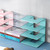 Acrylic Desktop Bookend Book Storage Rack Office Stationery Bookshelf, Style: Regular Transparent