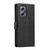 For Xiaomi Redmi Note 11T Pro PU Genuine Leather Texture Embossed Line Phone Case(Black)