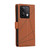 For Xiaomi Redmi Note 13 PU Genuine Leather Texture Embossed Line Phone Case(Brown)