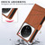 For Xiaomi 12 Ultra PU Genuine Leather Texture Embossed Line Phone Case(Brown)