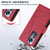 For Xiaomi 12 Pro PU Genuine Leather Texture Embossed Line Phone Case(Red)