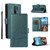 For Xiaomi Redmi 9 PU Genuine Leather Texture Embossed Line Phone Case(Green)