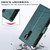 For Xiaomi Redmi 9 PU Genuine Leather Texture Embossed Line Phone Case(Green)