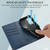 For Xiaomi 12T PU Genuine Leather Texture Embossed Line Phone Case(Blue)