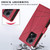 For Xiaomi Redmi Note 12 Pro+ 5G Global PU Genuine Leather Texture Embossed Line Phone Case(Red)