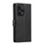 For Xiaomi Redmi Note 12 Turbo PU Genuine Leather Texture Embossed Line Phone Case(Black)