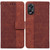 For OPPO A38 4G / A18 Geometric Embossed Leather Phone Case(Brown)