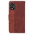 For OPPO A38 4G / A18 Geometric Embossed Leather Phone Case(Brown)