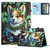 For Amazon Kindle Fire 7 2022 Colored Drawing Stitching Leather Tablet Smart Case(Corgi)