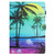 For Amazon Kindle Fire HD 8 2022 / 2020 Colored Drawing Stitching Leather Tablet Smart Case(Coconut Tree)