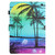 For Amazon Kindle Fire HD 8 2022 / 2020 Colored Drawing Stitching Leather Tablet Smart Case(Coconut Tree)