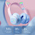 BT612 LED Cat Ear Single Sound Folding Bluetooth Earphone with Microphone(Pink)