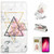 For Xiaomi Redmi Note 8T Oil Embossed 3D Drawing Leather Phone Case(Triangular Marble)