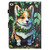 For iPad Air / Air 2 / 9.7 2017 / 2018 Colored Drawing Stitching Leather Tablet Smart Case(Corgi)