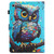 For Samsung Galaxy Tab S6 Lite Colored Drawing Stitching Leather Tablet Smart Case(Owl)