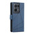 For OPPO Reno8 4G PU Genuine Leather Texture Embossed Line Phone Case(Blue)