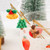 2pcs /Pack Christmas Mixing Spoon Fruit Fork With Pendant Flatware, Style: Elderly (Pink Box)