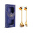 2pcs /Pack Christmas Mixing Spoon Fruit Fork With Pendant Flatware, Style: Bell (Blue Box)