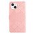 For iPhone 13 Rhombic Grid Texture Leather Phone Case(Pink)