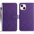 For iPhone 15 Rhombic Grid Texture Leather Phone Case(Purple)