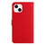 For iPhone 13 Rhombic Grid Texture Leather Phone Case(Red)