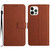 For iPhone 15 Pro Rhombic Grid Texture Leather Phone Case(Brown)