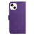 For iPhone 14 Plus Rhombic Grid Texture Leather Phone Case(Purple)