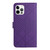 For iPhone 14 Pro Rhombic Grid Texture Leather Phone Case(Purple)