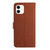 For iPhone 11 Rhombic Grid Texture Leather Phone Case(Brown)