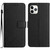 For iPhone 11 Pro Max Rhombic Grid Texture Leather Phone Case(Black)
