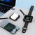 For iPhone / AirPods / iWatch Series 3 in 1 Portable Wireless Charger(Silver)