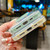 For iPhone 14 Plus Large Window PC Hybrid TPU Phone Case with Card Slot(Green)