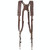 Quick Release Anti-Slip Dual Shoulder Leather Harness Camera Strap with Metal Hook for SLR / DSLR Cameras(Brown)