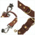 Quick Release Anti-Slip Dual Shoulder Leather Harness Camera Strap with Metal Hook for SLR / DSLR Cameras(Brown)