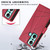 For Infinix Hot 20 Play PU Genuine Leather Texture Embossed Line Phone Case(Red)