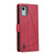 For Nokia C12 PU Genuine Leather Texture Embossed Line Phone Case(Red)