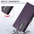 For Nokia G400 PU Genuine Leather Texture Embossed Line Phone Case(Purple)