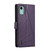 For Nokia C12 PU Genuine Leather Texture Embossed Line Phone Case(Purple)