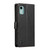 For Nokia C12 PU Genuine Leather Texture Embossed Line Phone Case(Black)