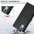 For Nokia C12 PU Genuine Leather Texture Embossed Line Phone Case(Black)