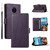 For Nokia C20 PU Genuine Leather Texture Embossed Line Phone Case(Purple)